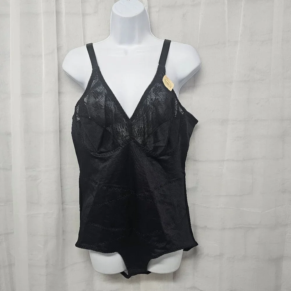 Vintage Lanique Bodysuit Black Lace Fairy Grunge Goth Whimsigoth 44 NWT - Picture 12 of 12